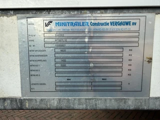 Vergauwe N/A 2026 - Be Oplegger 6.6 Ton 850cm x 220cm Openlaadbak (bj 2010) imagen 8