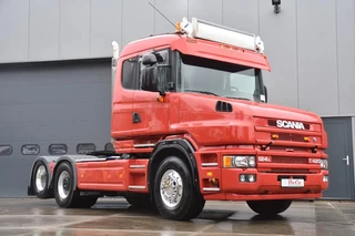Scania T 1998 - T124-400 6x2 - MANUAL - OLD TACHO - WHEELBASE 390 CM - HUB REDUCTION - ALCOA'S - SLIDING FIFTH WHEEL - GOOD CONDITION - te koop