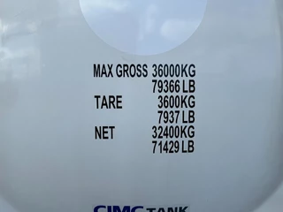 CIMC N/A 2022 - NEW / UNUSED,  for  FOOD STUFF or CHEMICAL, 20FT ISO,  25.030L, L4BN, UN Portable, T11, test: 1-2027 imagen 12