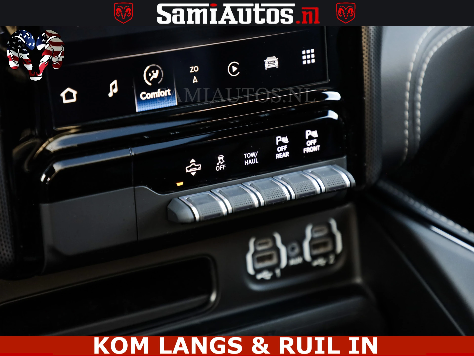 Dodge Ram Pick-Up 2023 - LIMITED NIGHT 5.7 V8 402PK | HUD | 4PL WHEELS | LUCHTVERING |OPEN UILAAT KLEP | BOM VOL | GRANITE CRYSTAL | DC | immagine 22