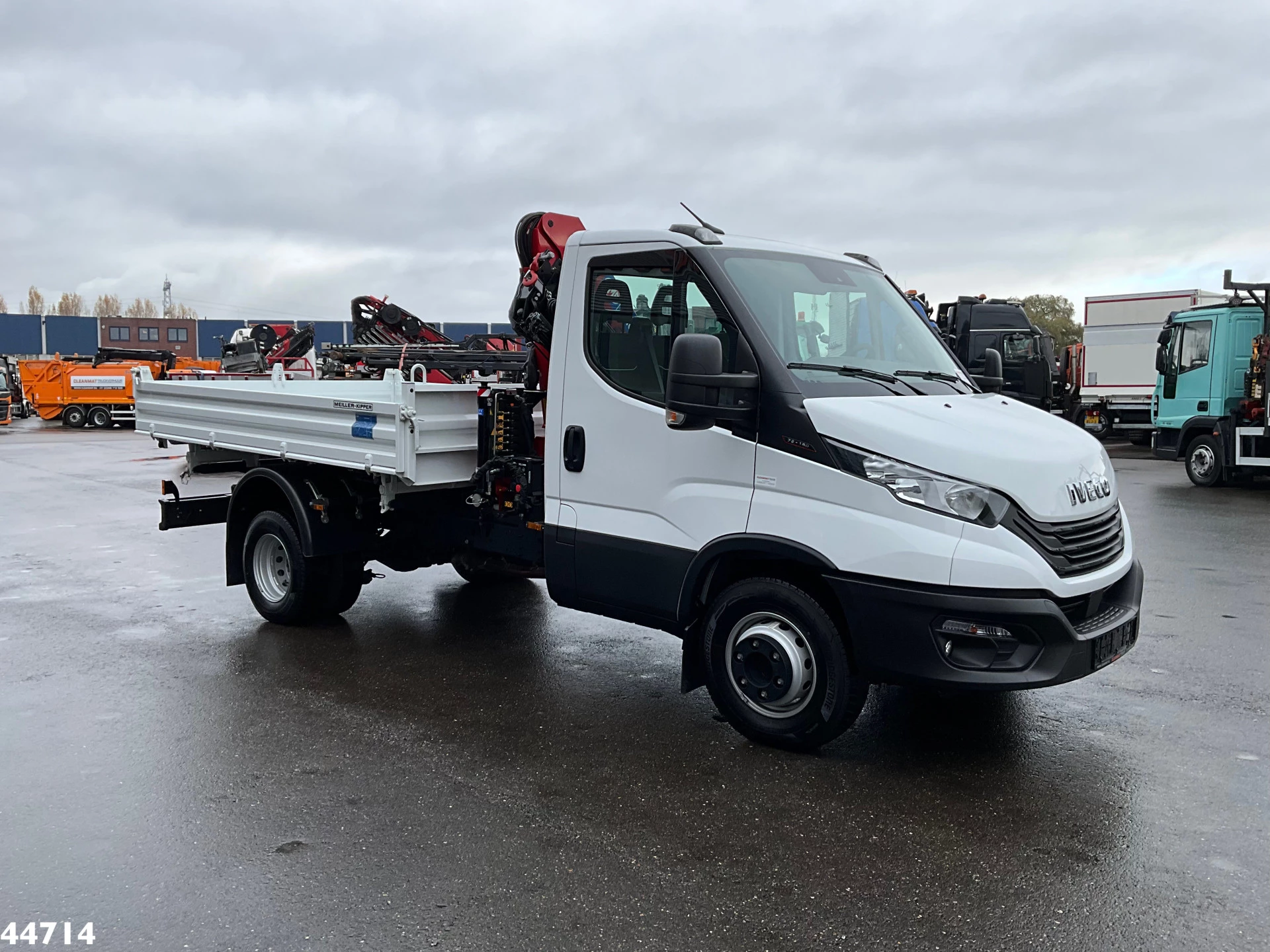 Iveco Daily 2024 - 72C18 HMF laadkraan 3,4 Tonmeter laadkraan + Meiller 3-zijdige kipper New & Unused!! afbeelding 8