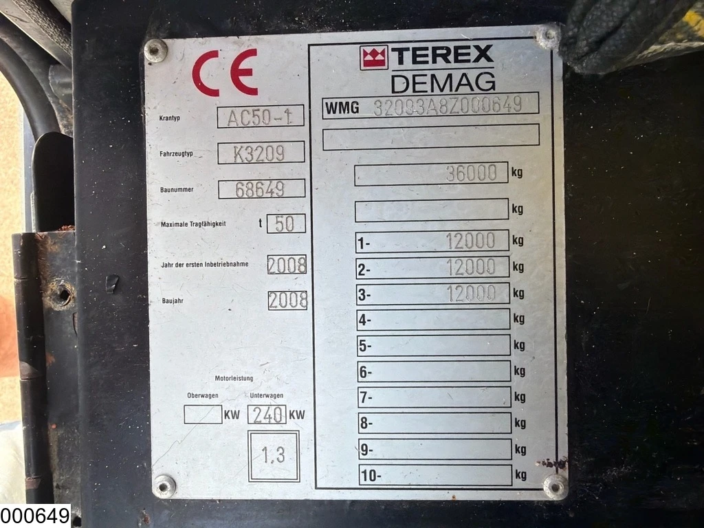 Terex 2008 - AC 50 6x6, 50.000 kg, 40 m afbeelding 14