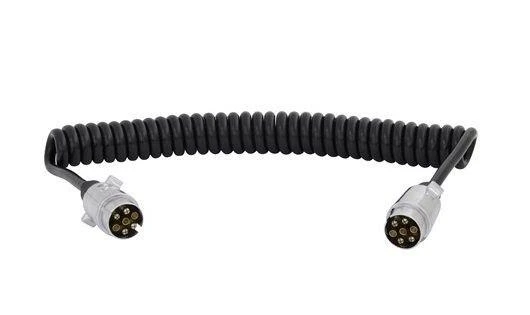Unbranded 7-Core Electrical Coil | 2 x 7-Pin Aluminium Plugs | 12V image 1