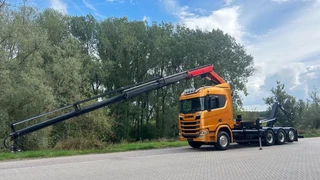 Scania R 2020 - R730 V8 NGS Gestuurd | 4 asser | 20 ton haakarm | kraan palfinger 22002 4x extend te koop