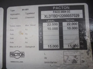 Pacton N/A 2008 - B1-001 NL TRAILER APK 06-2026 image 17