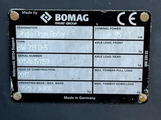 Bomag BW213D-5 2017 - N/A zdjecie 33