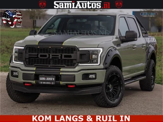 Dodge Ram Pick-Up 2018 - FORD F150 5.0 V8 4X4 | MAT OLIVE GREEN | BIJTELLING VRIJ | ZEER DIK | CAMERA | 3500KG | PANORAMA | LEDER | GO RHINO ROLLBAR | immagine 75