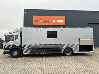 Scania P 2010 - P230 TOP: multifunct. ruimte met airco (camper?), 22kVA generator, hydr. steunpoten, beloopbaar dak, keuken, APK 10-2026 immagine 2