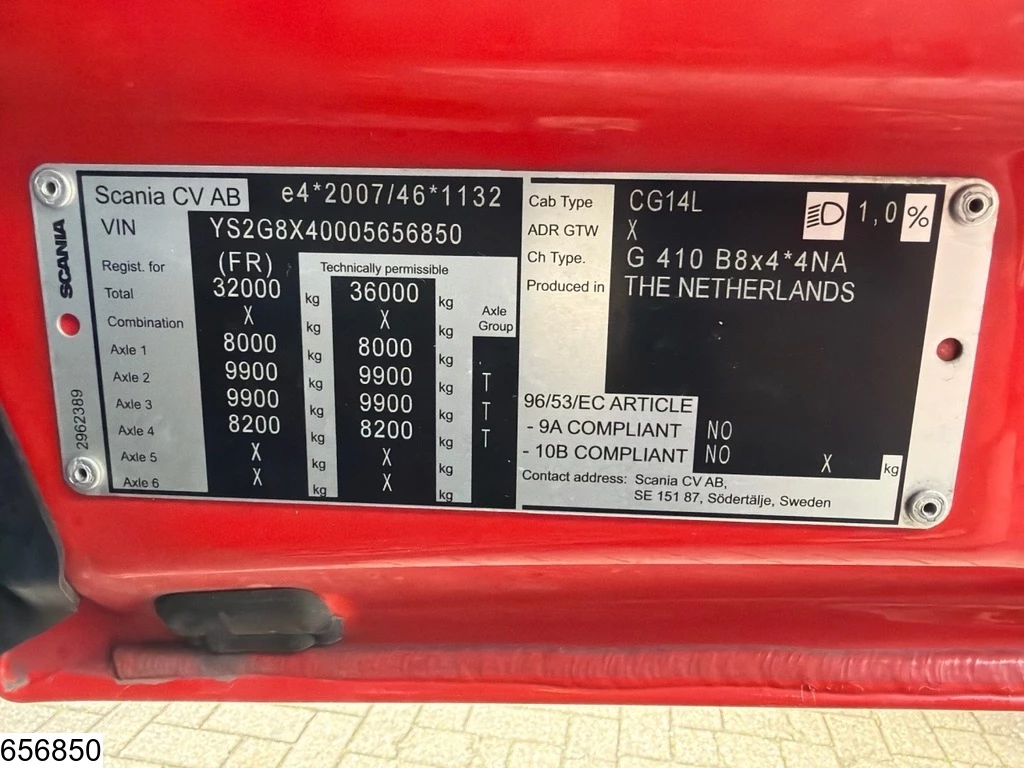 Scania G 2022 - 410 XT EURO 6e, CNG, 8x4, Retarder, Fassi image 7