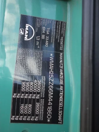 MAN TGA 2006 - 33.480 6X4 STEEL SPRINGS MANUAL GEARBOX,AIRCO,RETARDER image 15