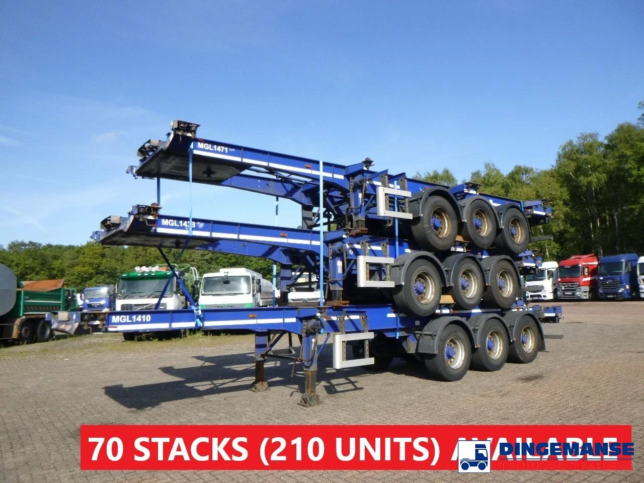 Dennison Stack - 3 x container trailer 20-30-40-45 ft 2013 obrázek 1