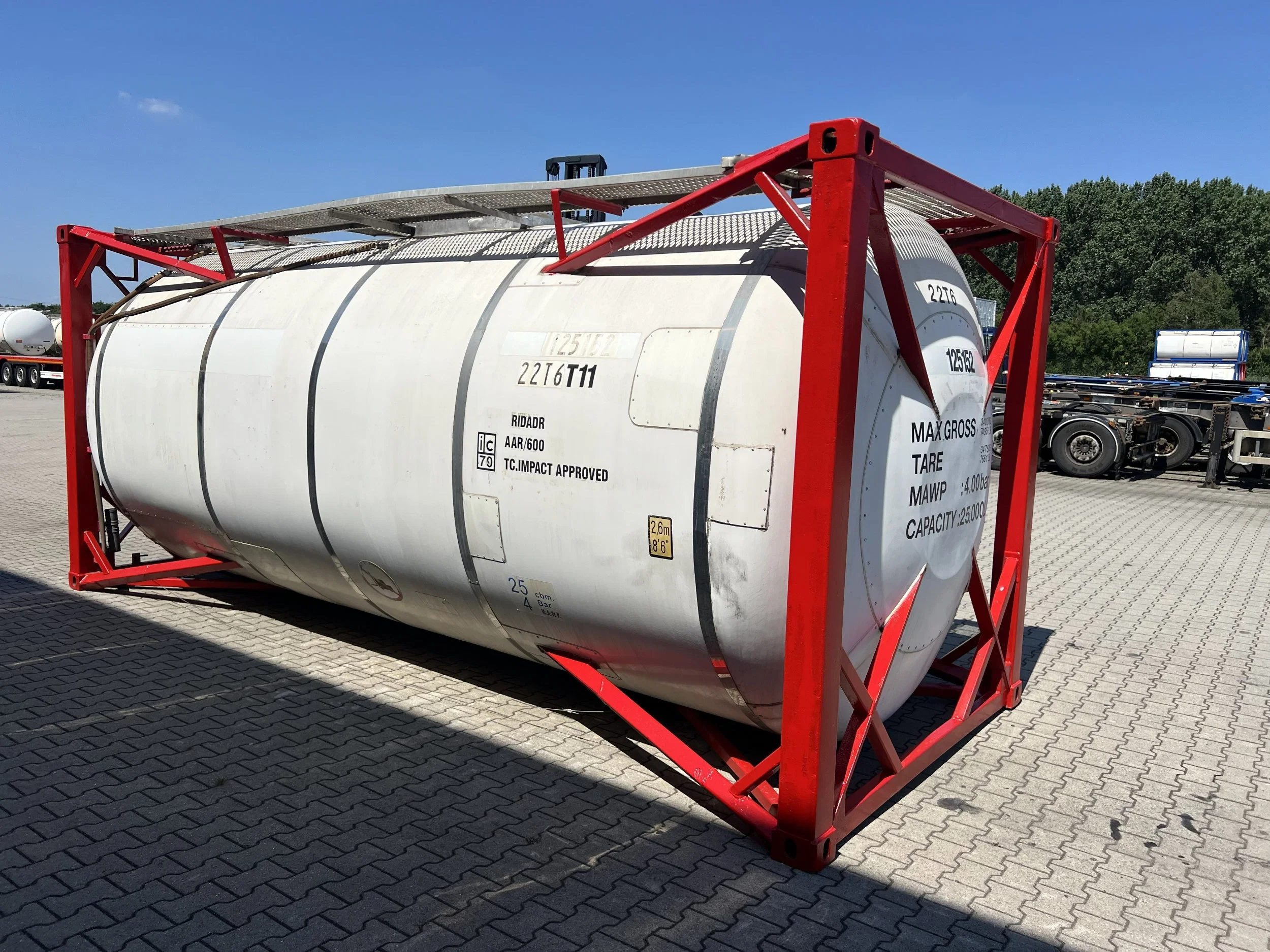 Yorkshire Marine Containers 1999 - 25.000L Tankcontainer, 1 comp., IMO-1, ISO 22T6 T11, 2,5Y + CSC-inspection till 12/27 afbeelding 5