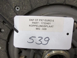 DAF - CF PX7 1722451 KOPPELINGSPLAAT EURO 6 imagem 3 miniatura