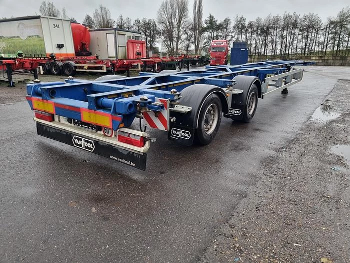 Van Hool A2C001 - container- CHASSIS-55 foot plus 2 X 20 FOOT -ADR- BPW DISC- 2 pieces financiering mogelijk. 2019 imagem 3