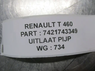 Renault - 7421743349 uitlaat pijp T 460 imagem 2 miniatura
