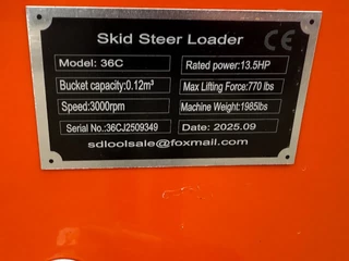 SKID STEER LOADER N/A 2025 - SL36C - NEW & UNUSED! obrazek 13