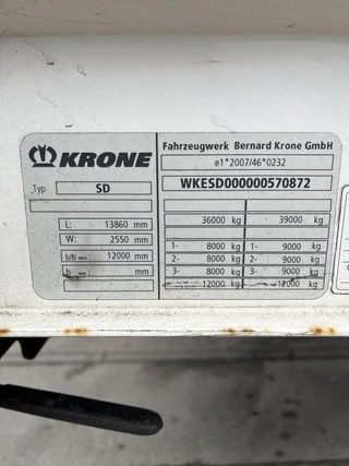 Krone N/A 2013 - SD 3-Achs *Tautliner *Standard *Liftachse obrazek 19