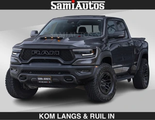 Dodge Ram Pick-Up 2022 - TRX HELLCAT 712 PK 6.2 V8 SUPERCHARGER | BLACK EDITION | BOM VOL | GRANITE MET ZWART LEDER RODE STIKSELS | na sprzedaż