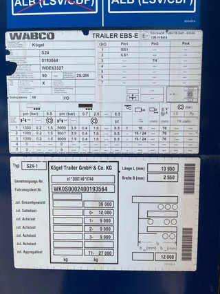 Kögel N/A 2016 - SN 24-1 *MEGA, *Tautliner, *Liftachse, *Hubdach obrazek 29