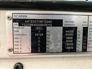 Scania G 2018 - 450 8x4 Euro 6 Fassi 66 Tonmeter laadkraan + Fly-jib Just 176.555 Km! imagem 29