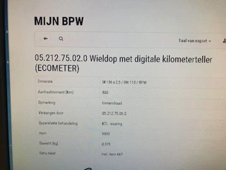 BPW N/A - NAAFDOP+ECOMETER DIGITAAL M136X2,5 05.212.75.02.0 (NIEUW) imagem 3