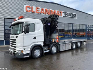 Scania R 2017 - R490 8x2 Euro 6 Retarder HMF 85 Tonmeter laadkraan + Fly-jib afbeelding 9