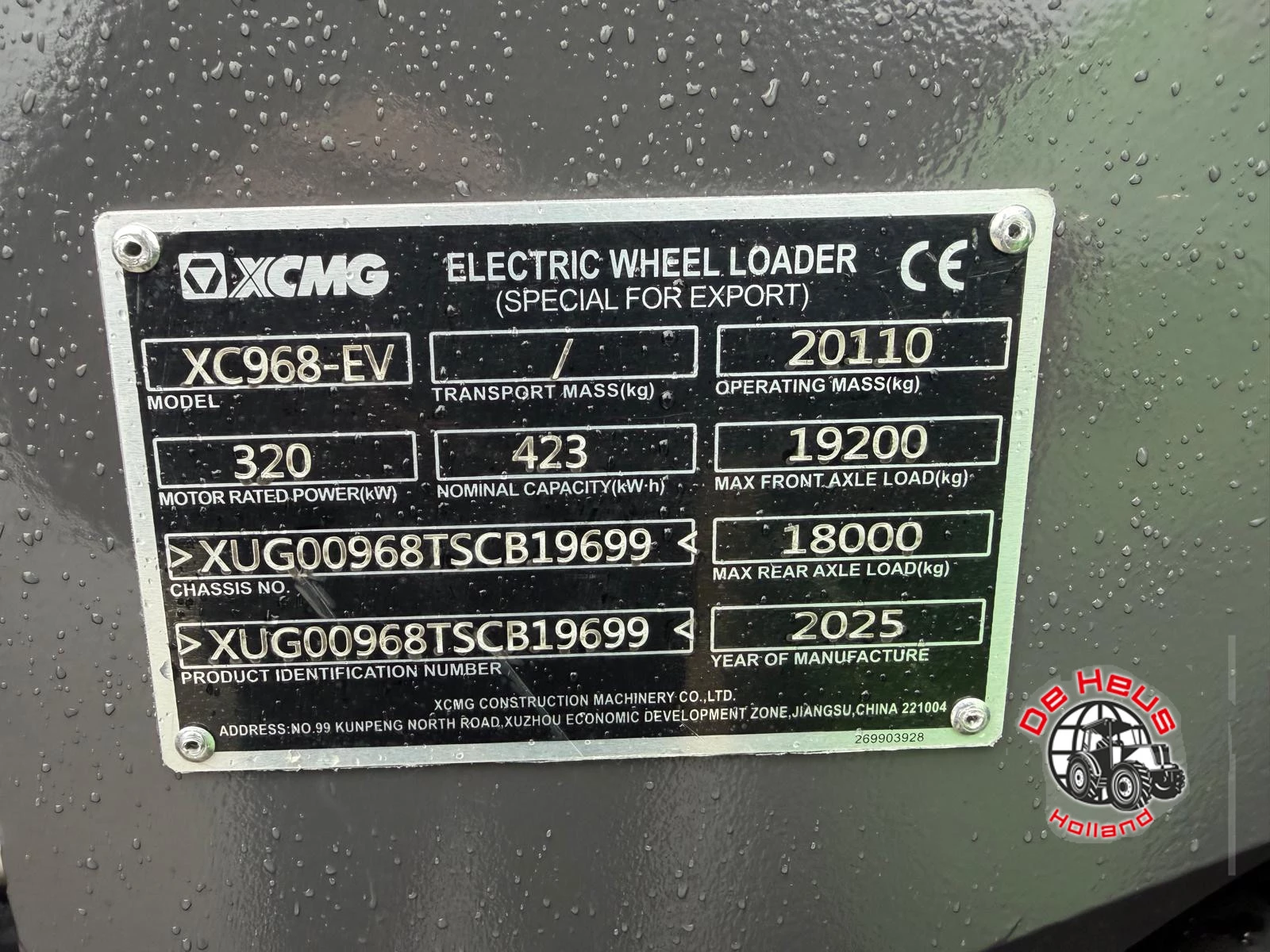 XCMG - XC968-EV 423kWh obrázek 14