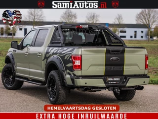 Ford F-150 2018 - 5.0 V8 4X4 | MAT OLIVE GREEN | BIJTELLING VRIJ | ZEER DIK | CAMERA | 3500KG | PANORAMA | LEDER | GO RHINO ROLLBAR | afbeelding 65