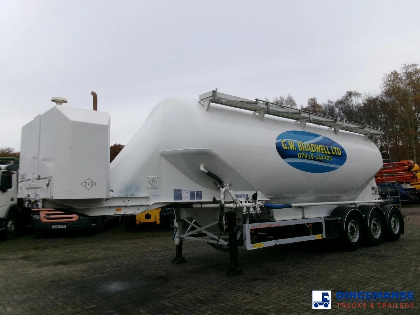 Feldbinder Powder tank alu 40 m3 / 1 comp + compressor 2011 изображение 1