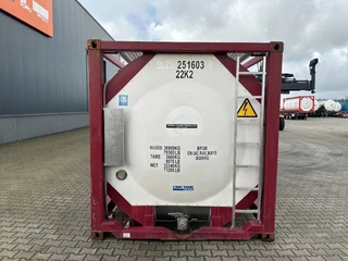 CIMC tankcontainers N/A 2017 - 20FT ISO /  25.010L / 22K2 / L4BH / T12 / steam heating / bottom discharge / 2.5Y-TEST/CSC: 10/2027 изображение 6