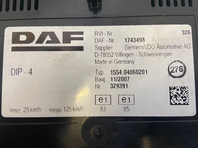 DAF 2007 - 1743498 / 1845908 DASHBOARD zdjęcie 2