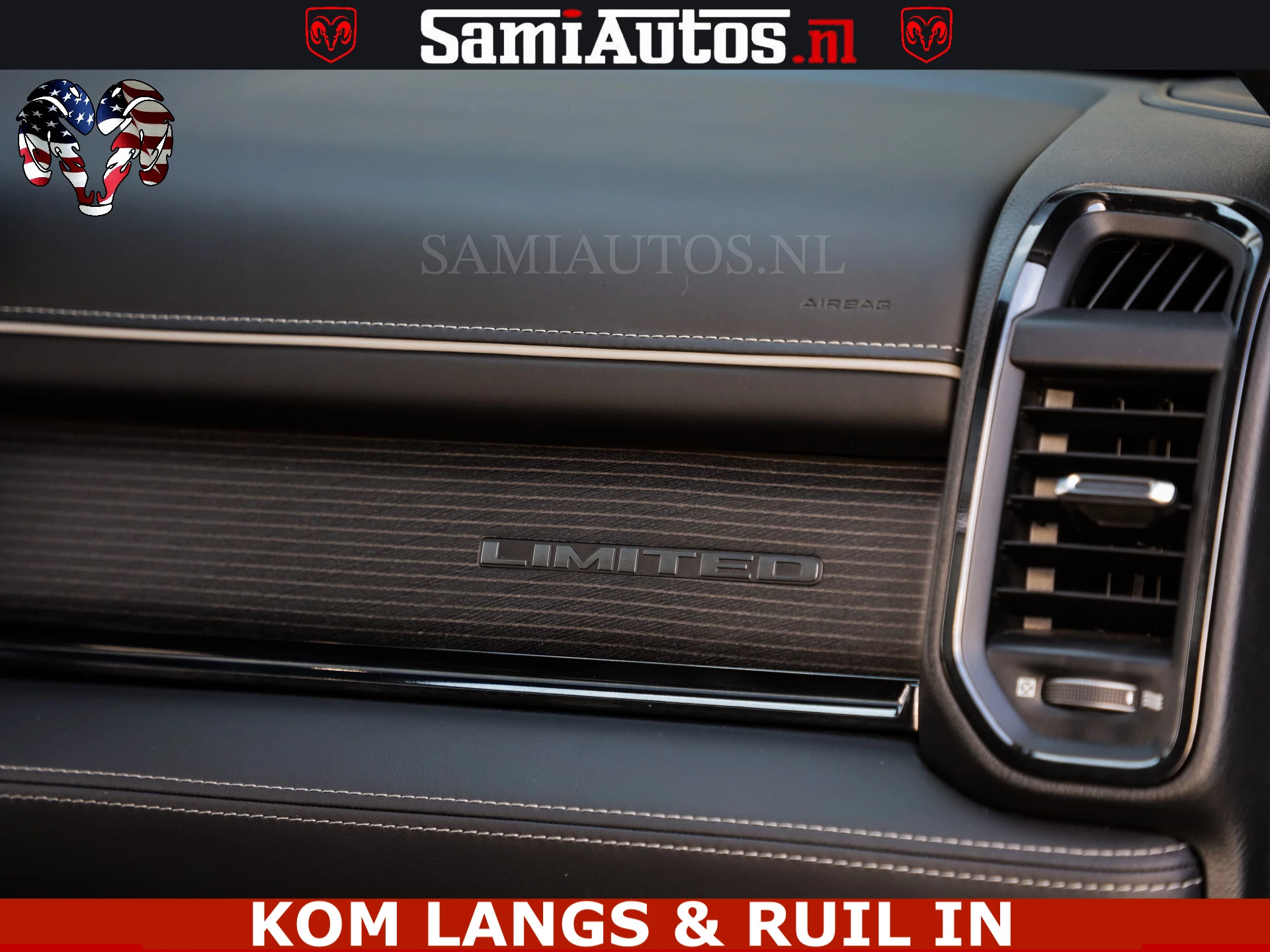 Dodge Ram Pick-Up 2023 - LIMITED NIGHT 5.7 V8 402PK | HUD | 4PL WHEELS | LUCHTVERING |OPEN UILAAT KLEP | BOM VOL | GRANITE CRYSTAL | DC | immagine 66