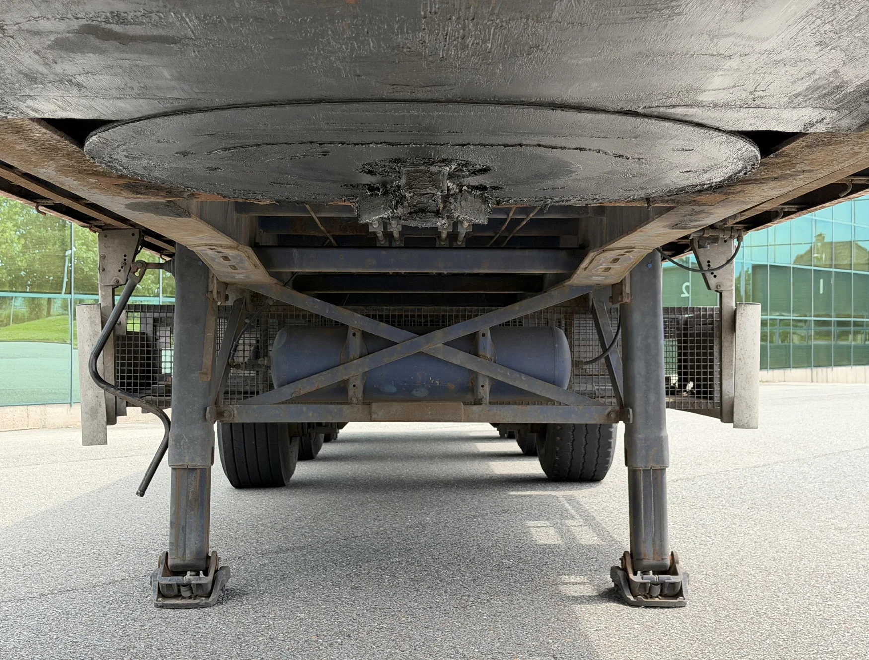 Floor 1981 - FLO-14-30-H DRUM BRAKES STEERING AXLE FLATBED HOLLAND-TRAILER afbeelding 8