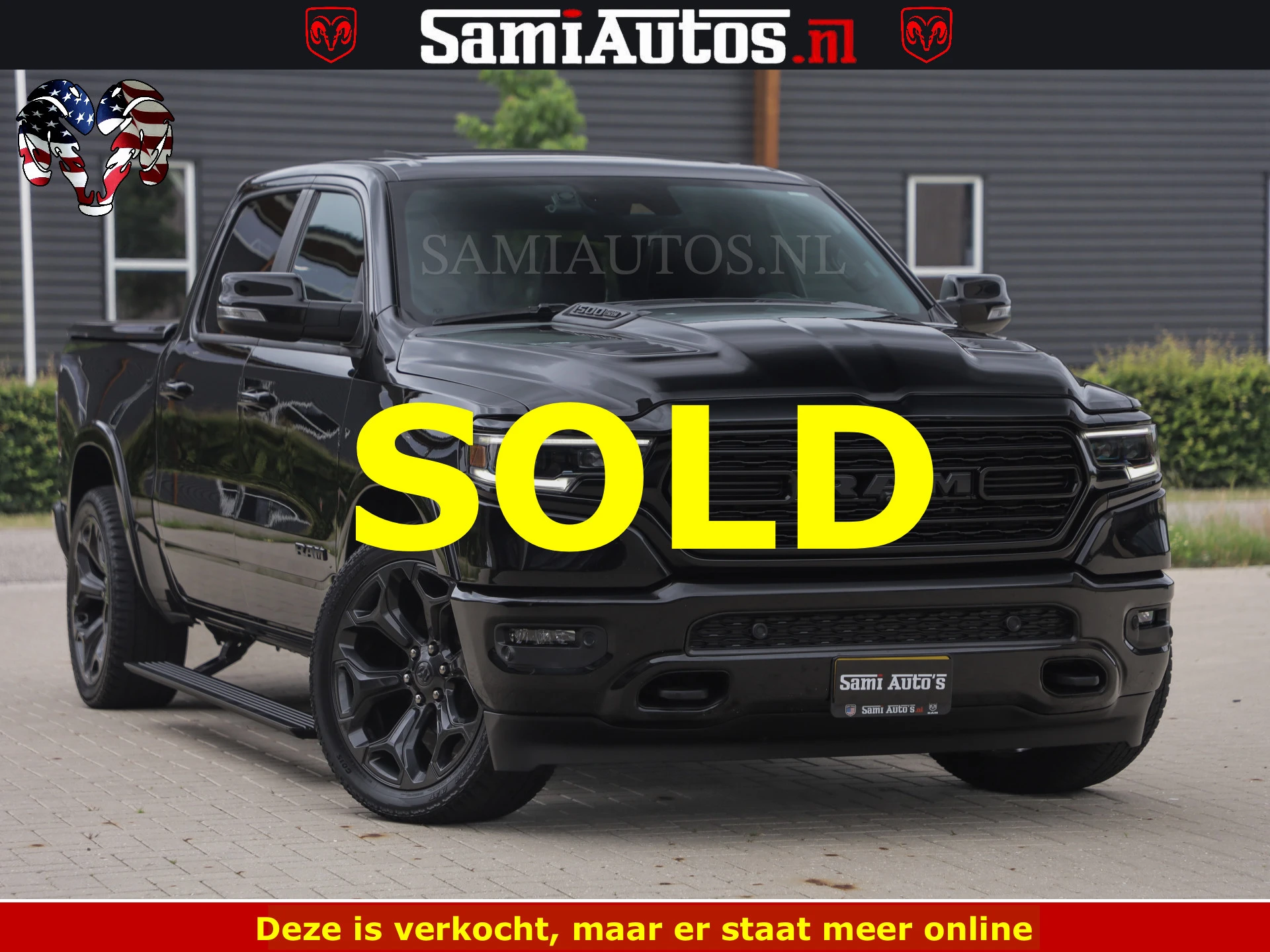 Dodge Ram 1500 2022 - LIMITED NIGHT | BOM VOL | HUD | MWK | LUCHTVERING | PANODAK | afbeelding 3