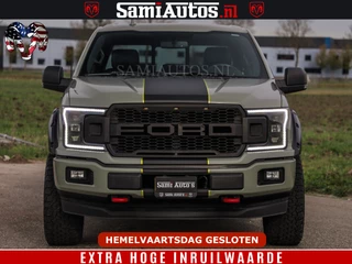 Ford F-150 2018 - 5.0 V8 4X4 | MAT OLIVE GREEN | BIJTELLING VRIJ | ZEER DIK | CAMERA | 3500KG | PANORAMA | LEDER | GO RHINO ROLLBAR | afbeelding 2