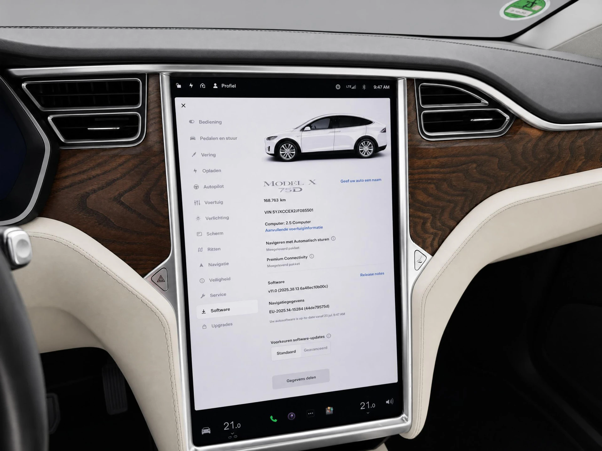 Tesla Model X 2018 - 75D Base 7p. afbeelding 21