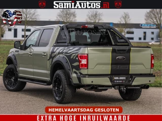Ford F-150 2018 - 5.0 V8 4X4 | MAT OLIVE GREEN | BIJTELLING VRIJ | ZEER DIK | CAMERA | 3500KG | PANORAMA | LEDER | GO RHINO ROLLBAR | afbeelding 51