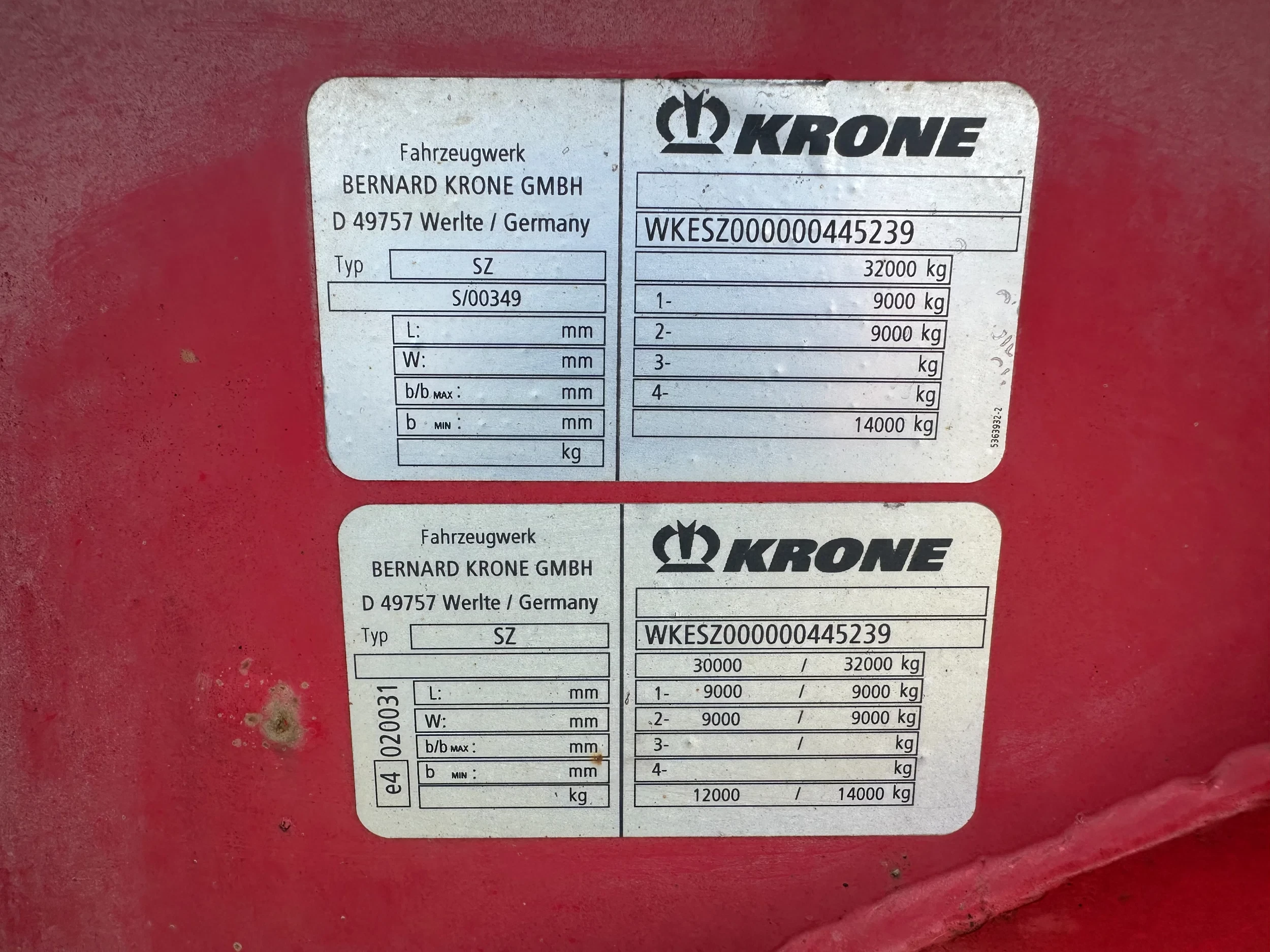 Krone 2009 - 2-axle 20FT chassis / BPW + drumbrakes, / airsuspension / empty weight: 3.180kg / 2x available obrázek 19