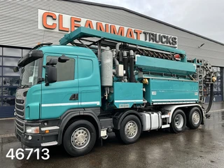 Scania G 2012 - 480 8x2 Holzmaan 15m³ Combi kolkenzuiger Recycler in vendita