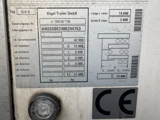 Kögel N/A 2019 - S24 4 CARRIER VECTOR 1550 TÜV TILL 06-2026 zdjecie 11
