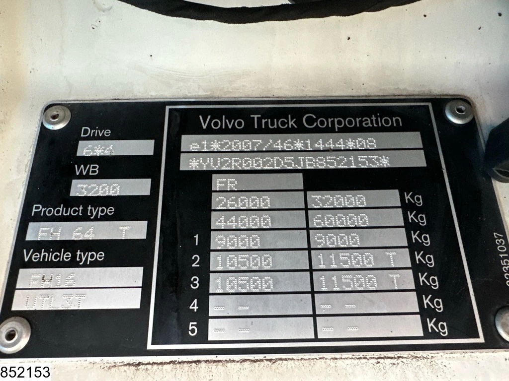 Volvo FH 2018 - FH16 650 6x4, EURO 6, Retarder, Hydraulic, Standairco obrázek 13