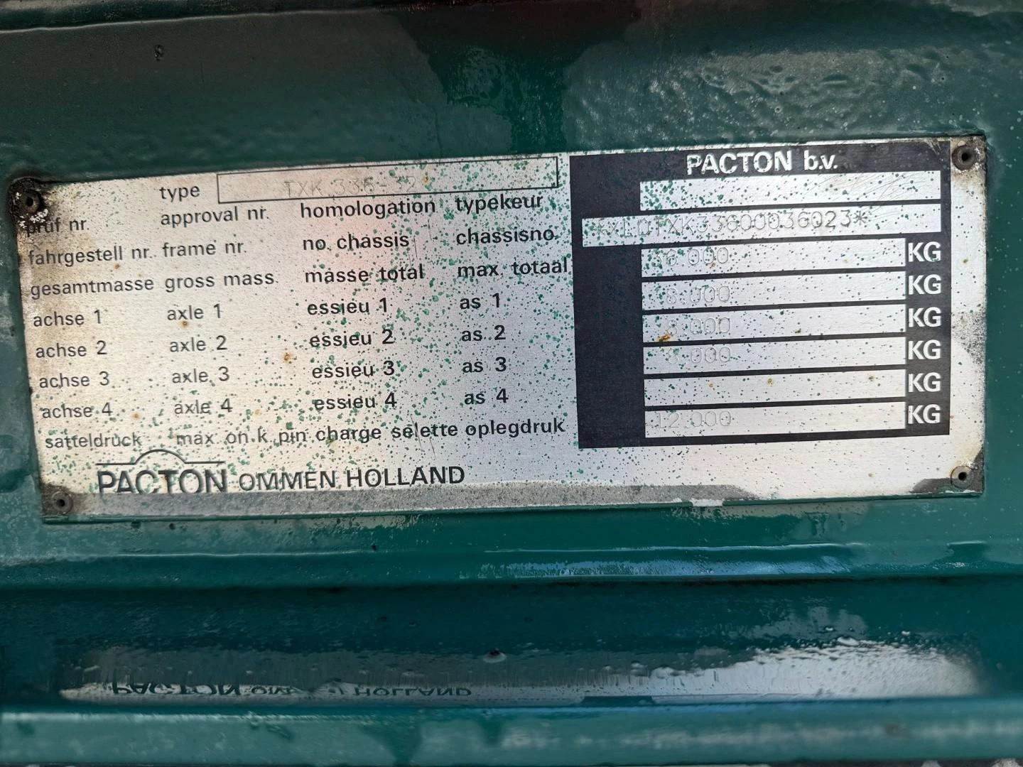 Pacton 20 Ft. Container Kipper, Full Steel Suspension, Fully self Support 1996 obrázek 20