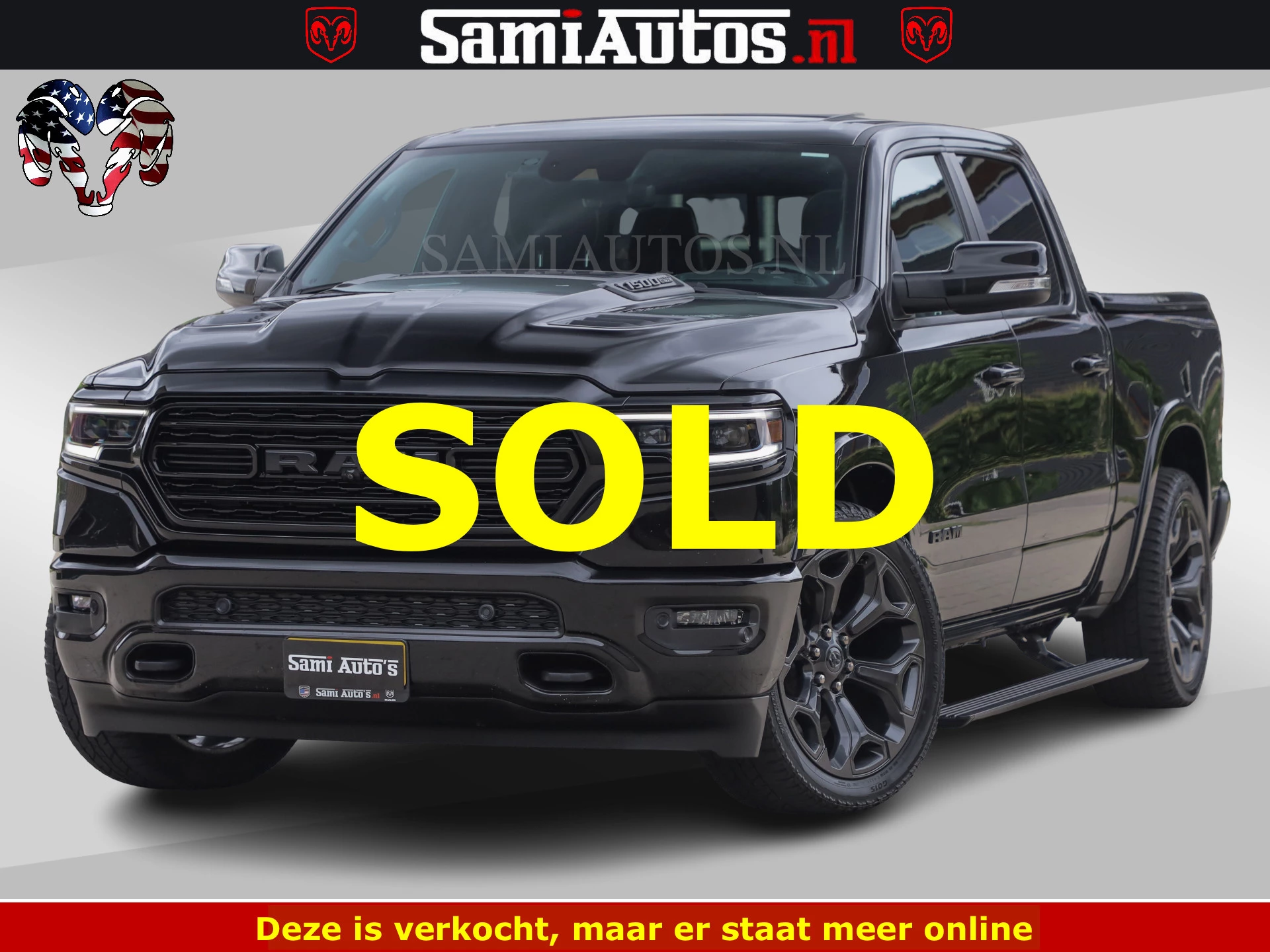 Dodge Ram 1500 2022 - LIMITED NIGHT | BOM VOL | HUD | MWK | LUCHTVERING | PANODAK | afbeelding 1