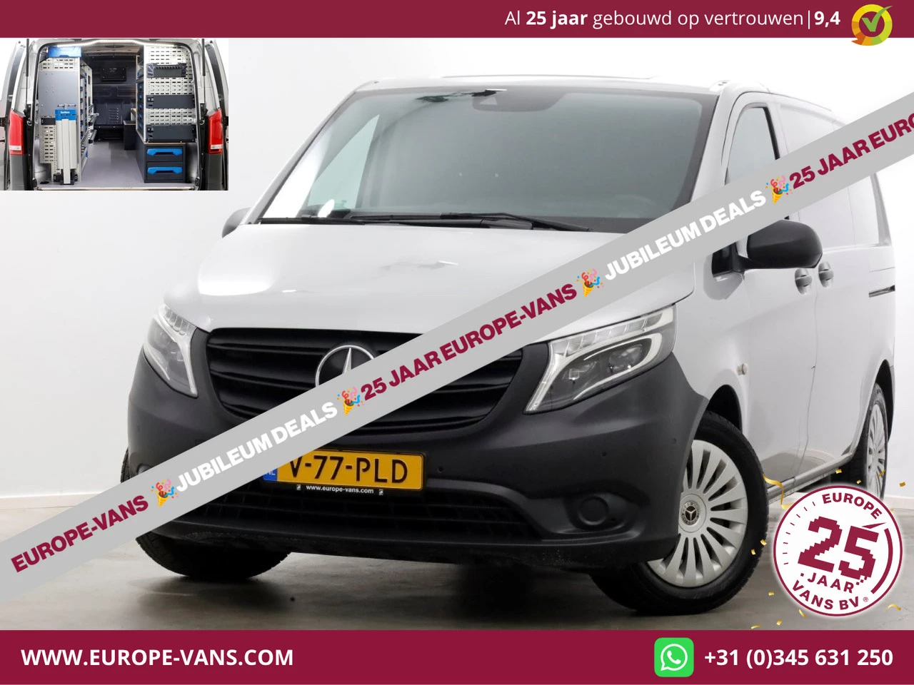 Mercedes-Benz Vito 2022 - 114 CDI 136pk Compact 9G Automaat 2x Schuifdeur/LED/Camera/Inrichting 07-2022 изображение 1