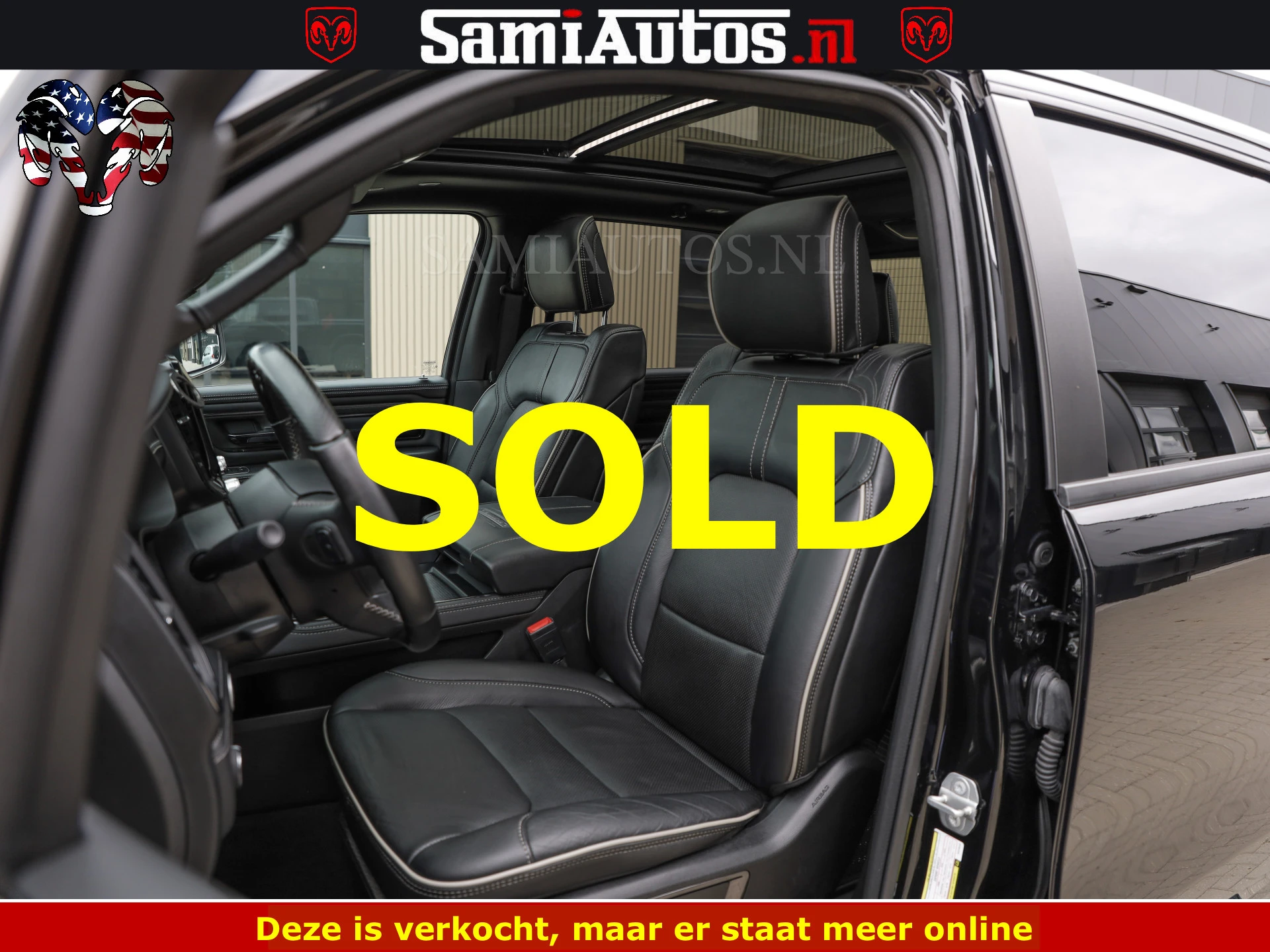 Dodge Ram 1500 2022 - LIMITED NIGHT | BOM VOL | HUD | MWK | LUCHTVERING | PANODAK | afbeelding 38