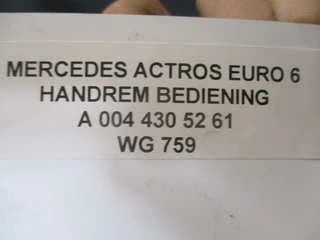 Mercedes-Benz Actros - A 004 430 52 61 HANDREM BEDIENING EURO 6 imagen 2 miniatura