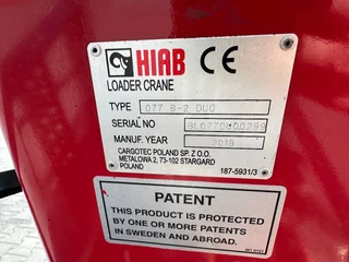 Hiab N/A 2018 - 077 B-2 DUO Crane / Kraan / Autolaadkraan / Ladekrane / Kran / Grua / Grues image 8