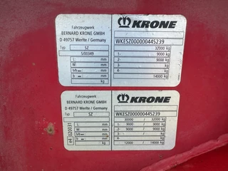 Krone N/A 2009 - 2-axle 20FT chassis / BPW + drumbrakes, / airsuspension / empty weight: 3.180kg / 2x available image 19