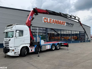 Scania R 2015 - 580 8x2 V8 Retarder Euro 6 HMF 50 Tonmeter laadkraan + Fly-Jib te koop
