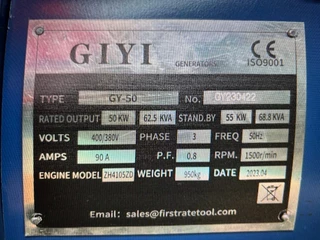 Giyi N/A 2023 - GY 50 , New Diesel Silent Generator , 62.5 KVA bild 11